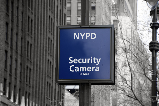 Security camera sign - New York