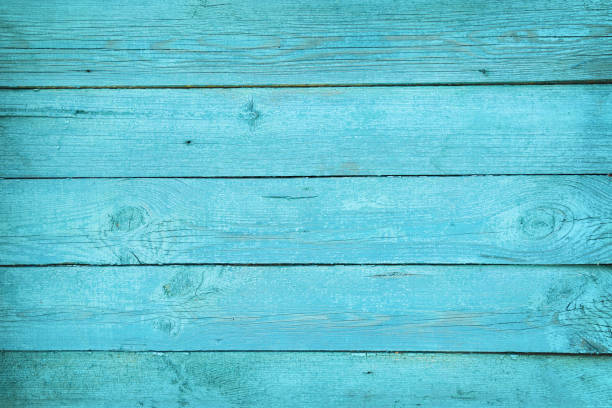 istock Blue wall of old wooden planks. Background. 686522952