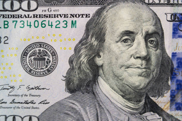 istock Macro shot of one hundred dollars bill 686536504