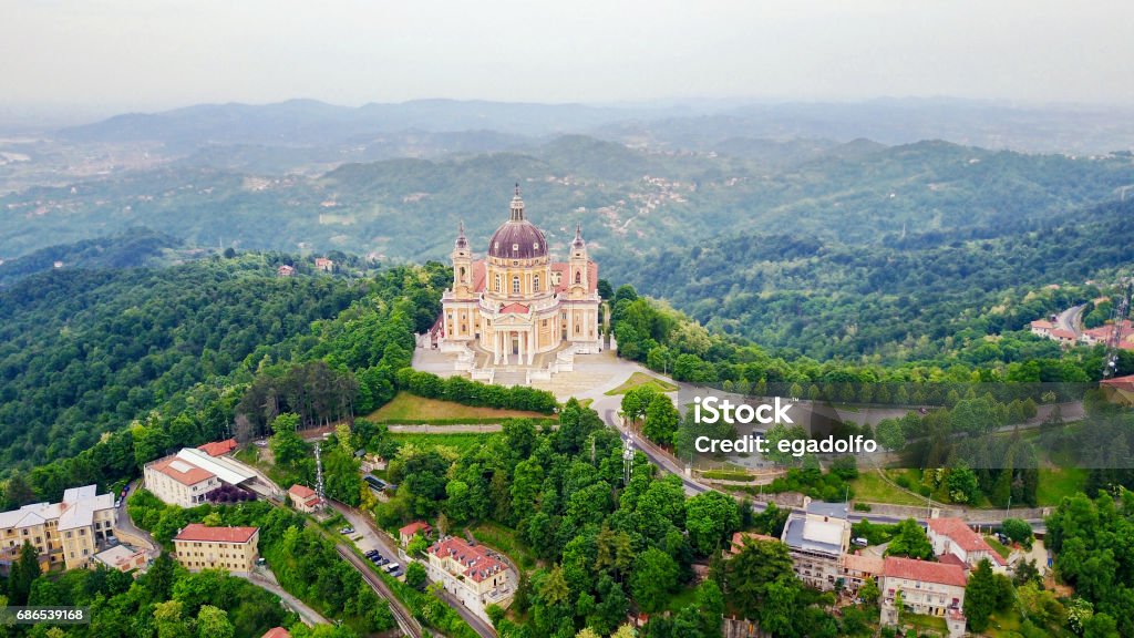 Basilica of Superga DCIM\100MEDIA\DJI_0335.JPG Basilica of Superga Stock Photo