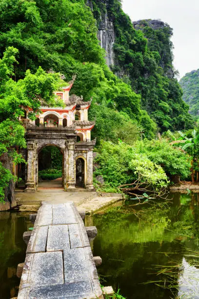 Photo of Main gate to the Bich Dong Pagoda at Ninh Binh Province, Vietnam