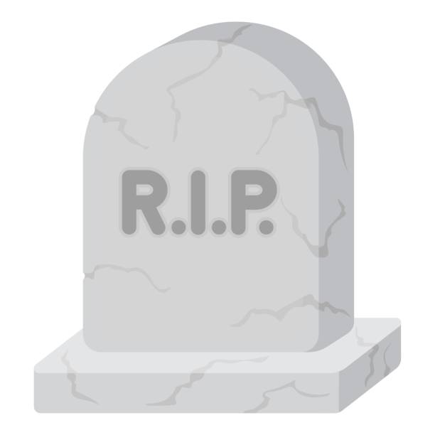 istock Headstone icon in monochrome style isolated on white background. Black and white magic symbol stock vector illustration. 686563416