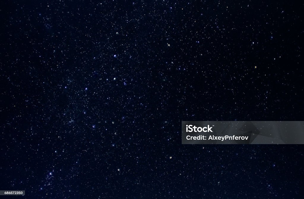 Night stars sky - background Star - Space Stock Photo