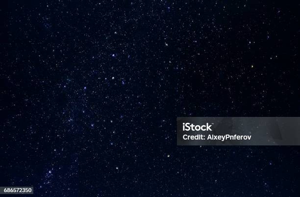 Night Stars Sky Background Stock Photo - Download Image Now - Star - Space, Sky, Outer Space