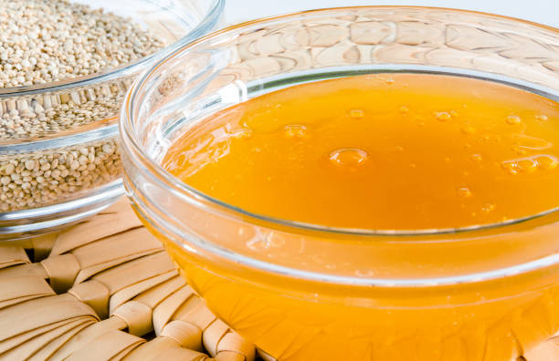 istock Quinoa and honey in a glass bowl 686578666