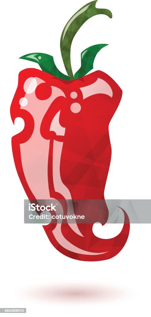 glossy red pepper Red chili pepper vector icon isolated on white background Arts Culture and Entertainment stock vector