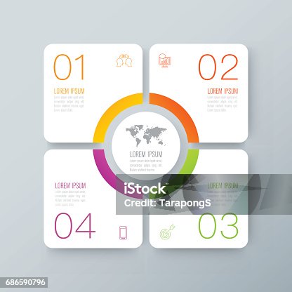istock Infographics design vector and business icons. 686590796