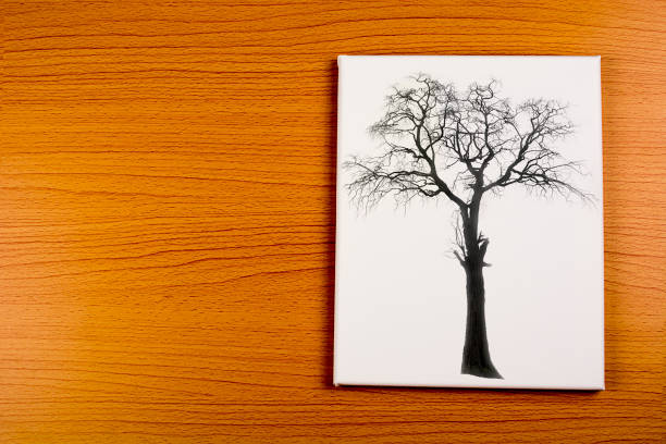 istock photo big tree on wood texture 686606690