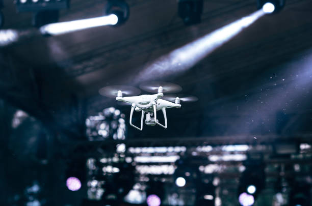 istock Small drone shooting scene at outdoors concert 686607474
