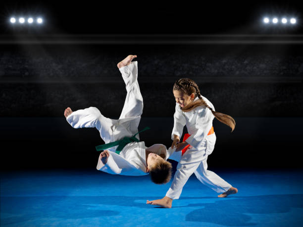 istock Little children martial arts fighters 686610714