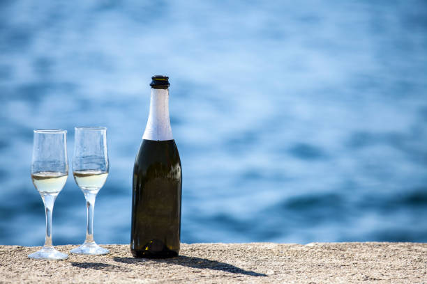 istock Bottle chamoagne and glasses 686610808
