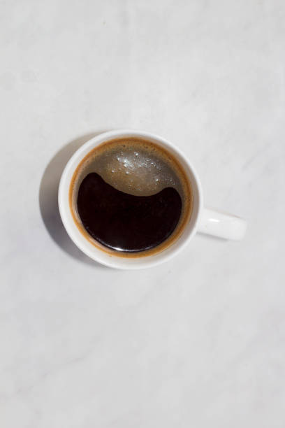 istock Cup of coffee on white background top view 686613756