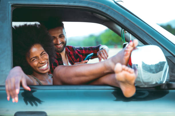 istock Driving on a road trip on the country side 686614490