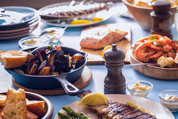 istock Variation of Fish and Seafood Barbecue 686623738