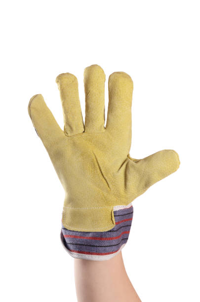 istock Working mens gloves on white background 686626570