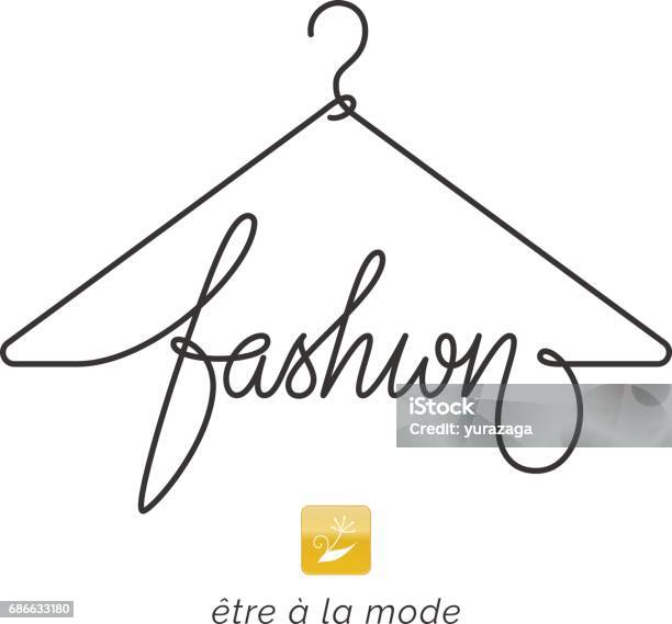 Creative Fashion Icon Design Stock Illustration - Download Image Now - Coathanger, Haute Couture, Logo