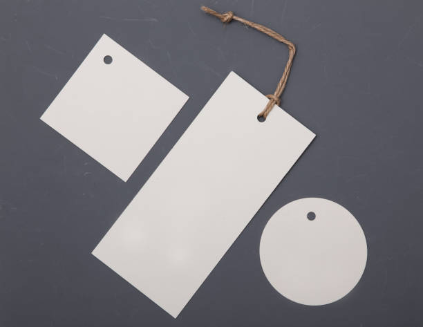 istock Collection paper price tags scratched gray background 686633302