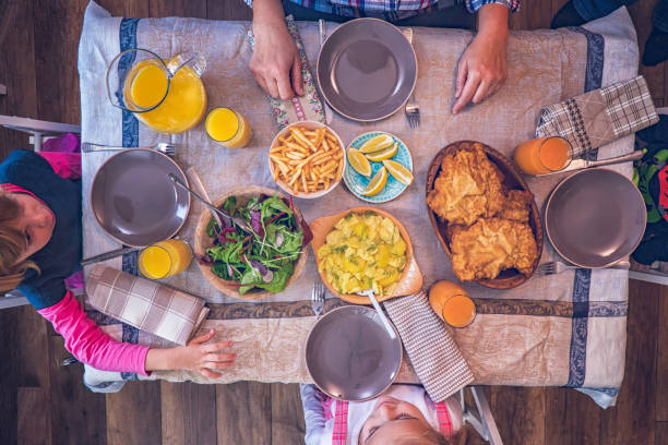 istock Wiener Schnitzel with Potatoes and Green Salad 686636202
