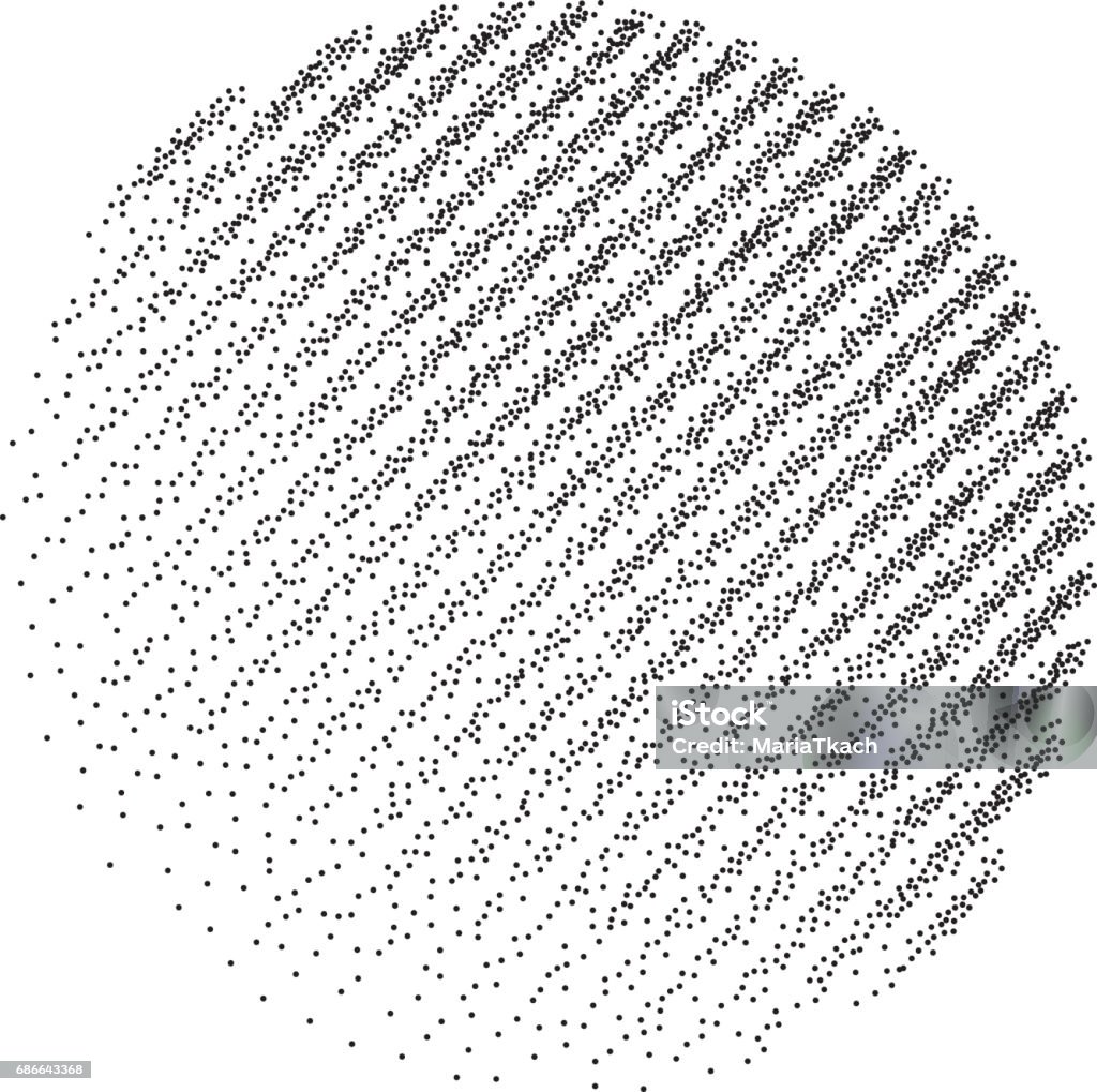 Stipple dots effect abstract background Stipple dots effect abstract round background. Halftone pattern. Abstract stock vector