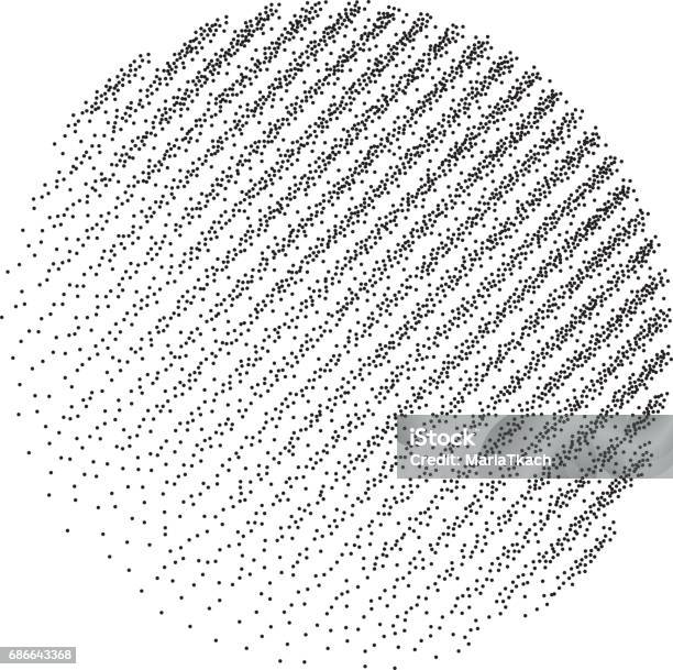 Stipple Dots Effect Abstract Background Stock Illustration - Download Image Now - Abstract, Backgrounds, Black And White