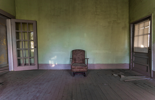 empty room with a desk at the state hospital
