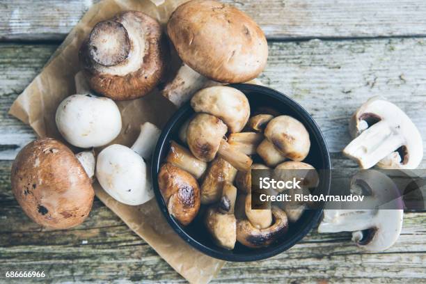 Mushrooms Stock Photo - Download Image Now - Mushroom, Edible Mushroom, White Mushroom