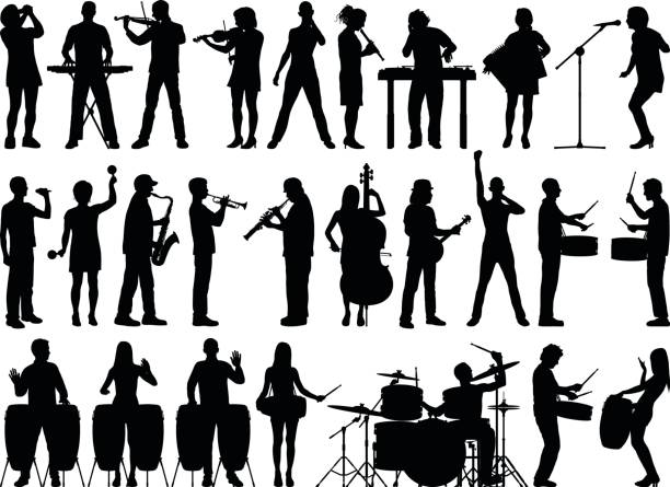 Musicians Highly detailed musicians. musician stock illustrations
