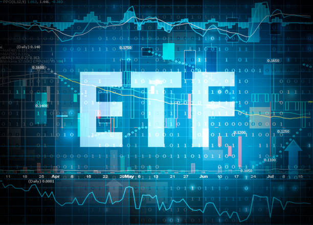 etf 교환 거래 펀드 - trading board illustrations stock illustrations