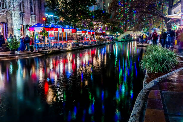 istock The Riverwalk at San Antonio, Texas, at Night. 686689776