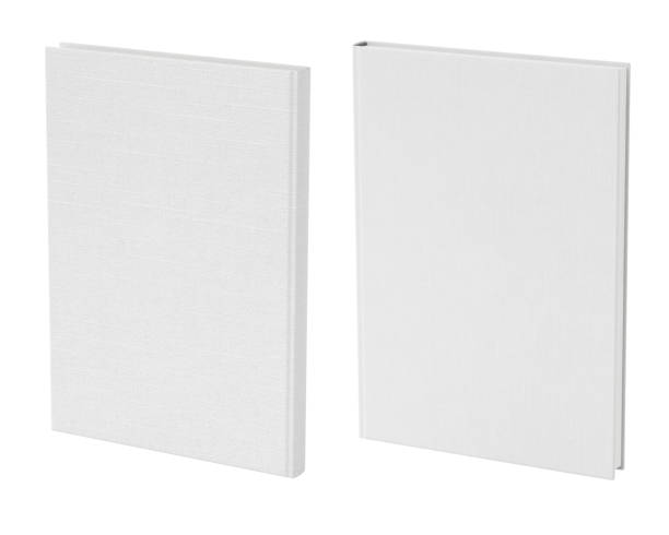 istock Front and back view of standing blank book cover 686702806