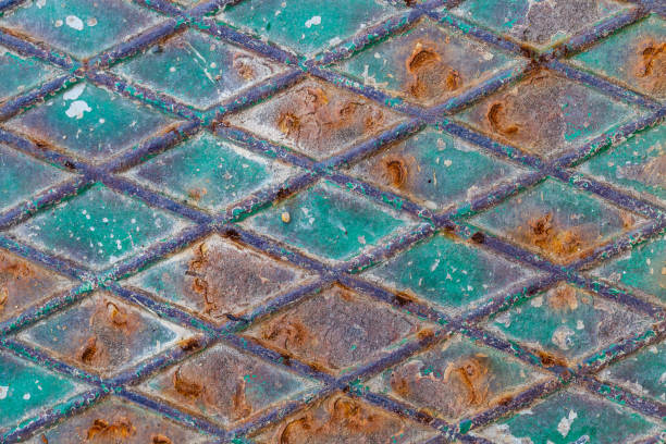 istock Abstract colorful rusty metal background, rusty metal texture 686721068