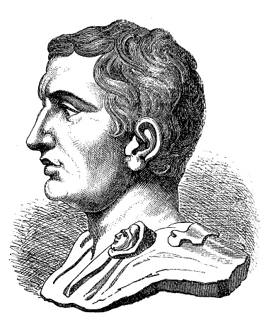 Illustration of a Gnaeus Pompeius Magnus ,usually known in English as Pompey or Pompey the Great