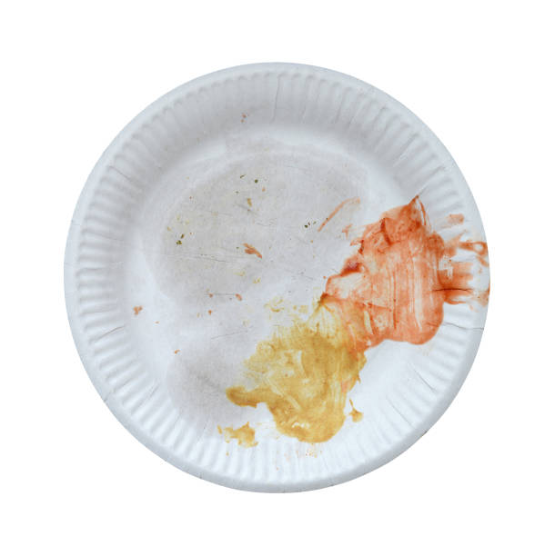 istock Disposable paper plate for food 686736986