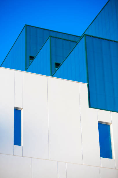 istock Modern office buildings. Colorful buildings in a industrial place. Vertical format. 686749884