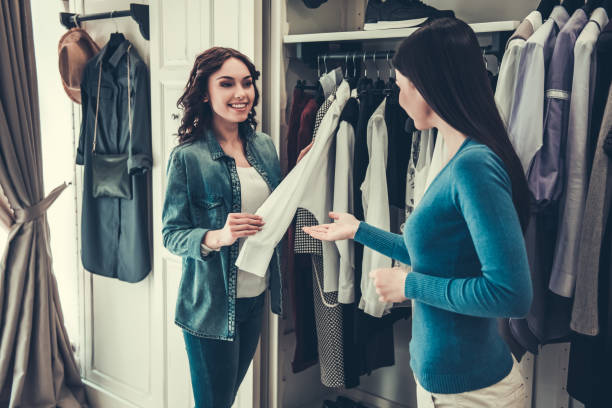 istock Girls doing shopping 686756266
