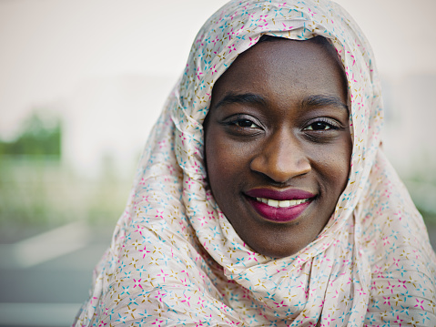 Portrait of young African Muslim Woman