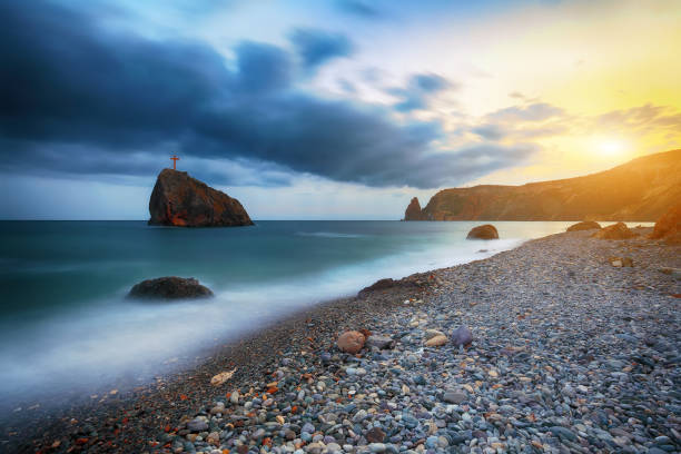 istock long exposure of sea and rocks 686759462