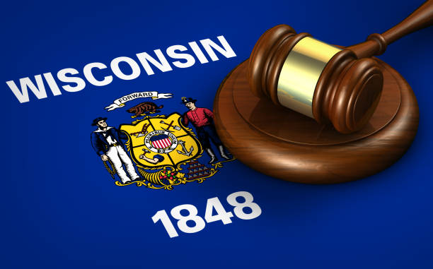 illustrations, cliparts, dessins animés et icônes de wisconsin système juridique et la notion de droit - gavel flag law american culture