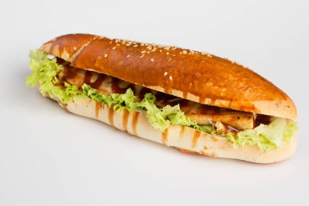 istock baguette sandwich with pork meat and barbecue sauce 686771080
