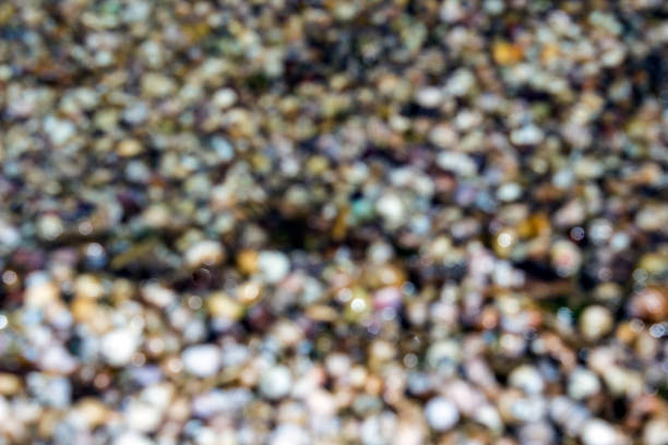 Bokeh of colored wet stones