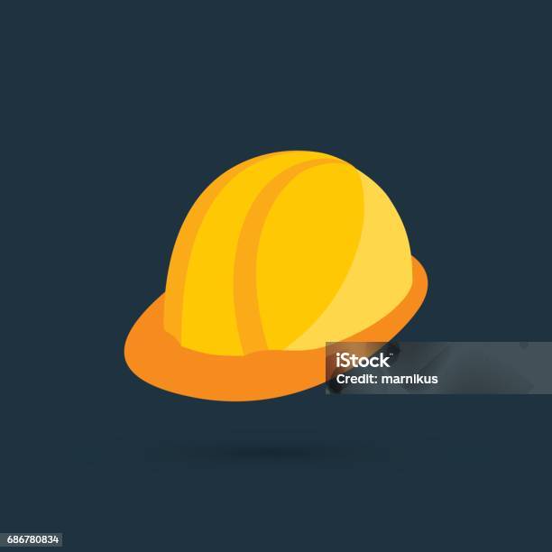 New Safety Helmet Stock Illustration - Download Image Now - Hardhat, Architect, Button - Sewing Item