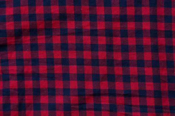 istock Cloth checkered texture with square blue and red stripes 686805914