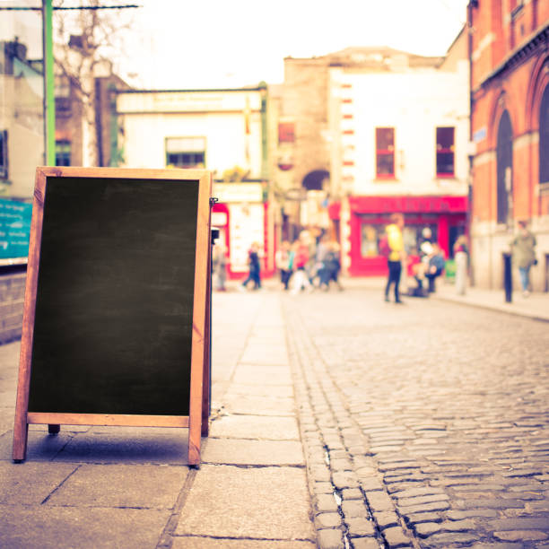 istock Blank blackboard street sign 686825530