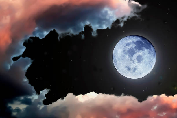 istock Dramatic of full moon sky and clouds. 686849540