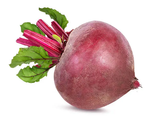 Photo of Beetroot with leaves isolated