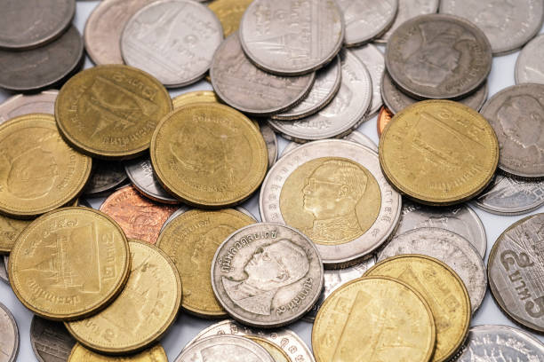 istock Many of Thai Baht Coins background 686859518