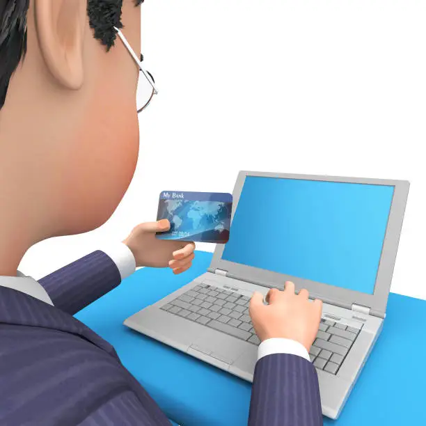 Photo of Credit Card Indicates World Wide Web And Business 3d Rendering