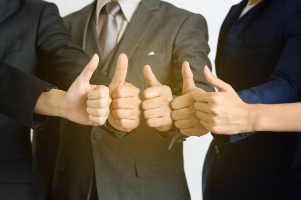 istock business teamwork show hands with thumb up, very good 686863048