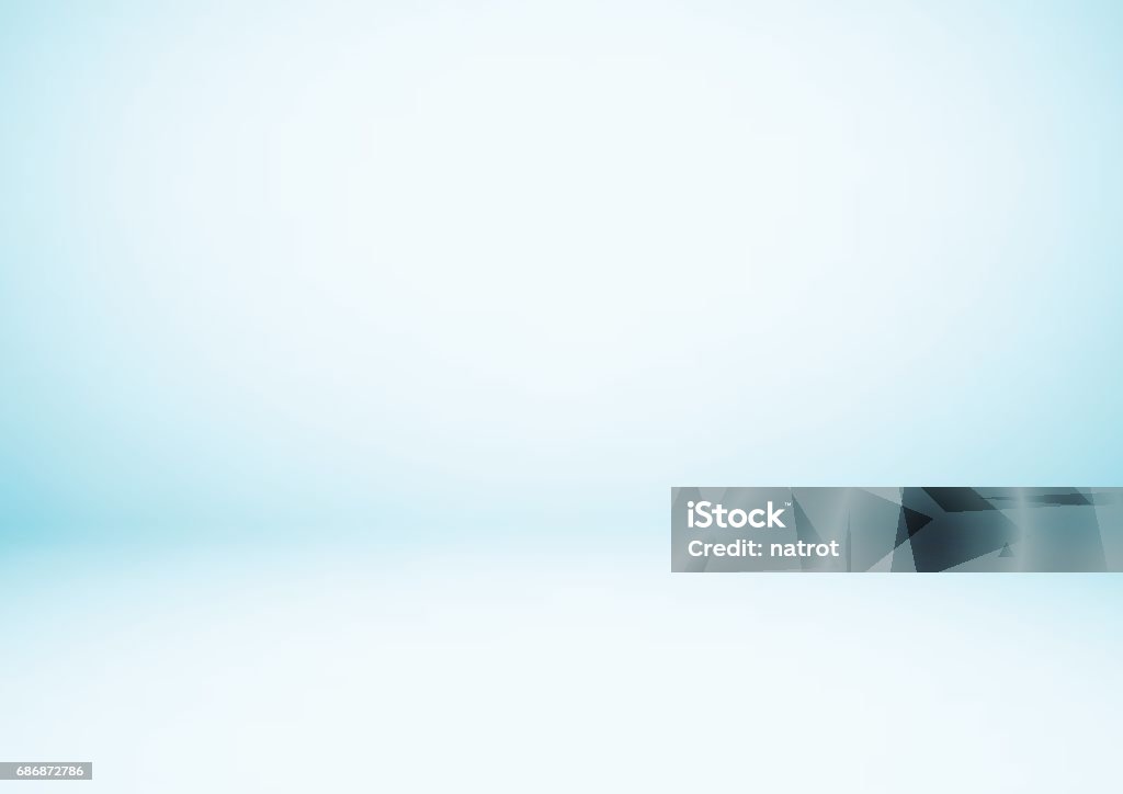 Empty blue studio room, used as background for display your products Blue stock vector