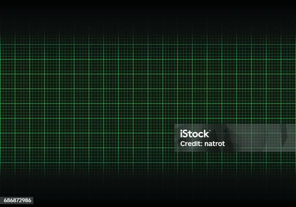 Abstract Green Plotting Graph Grid Background Stock Illustration - Download Image Now - Green Color, Technology, Textured